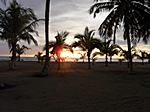 Sonnenaufgang am Strand in Punta Uva um 05.15 Uhr