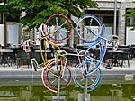 moderne Kunst mit Fahrrädern
