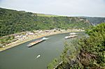Blick von der Lorely auf den Rhein
